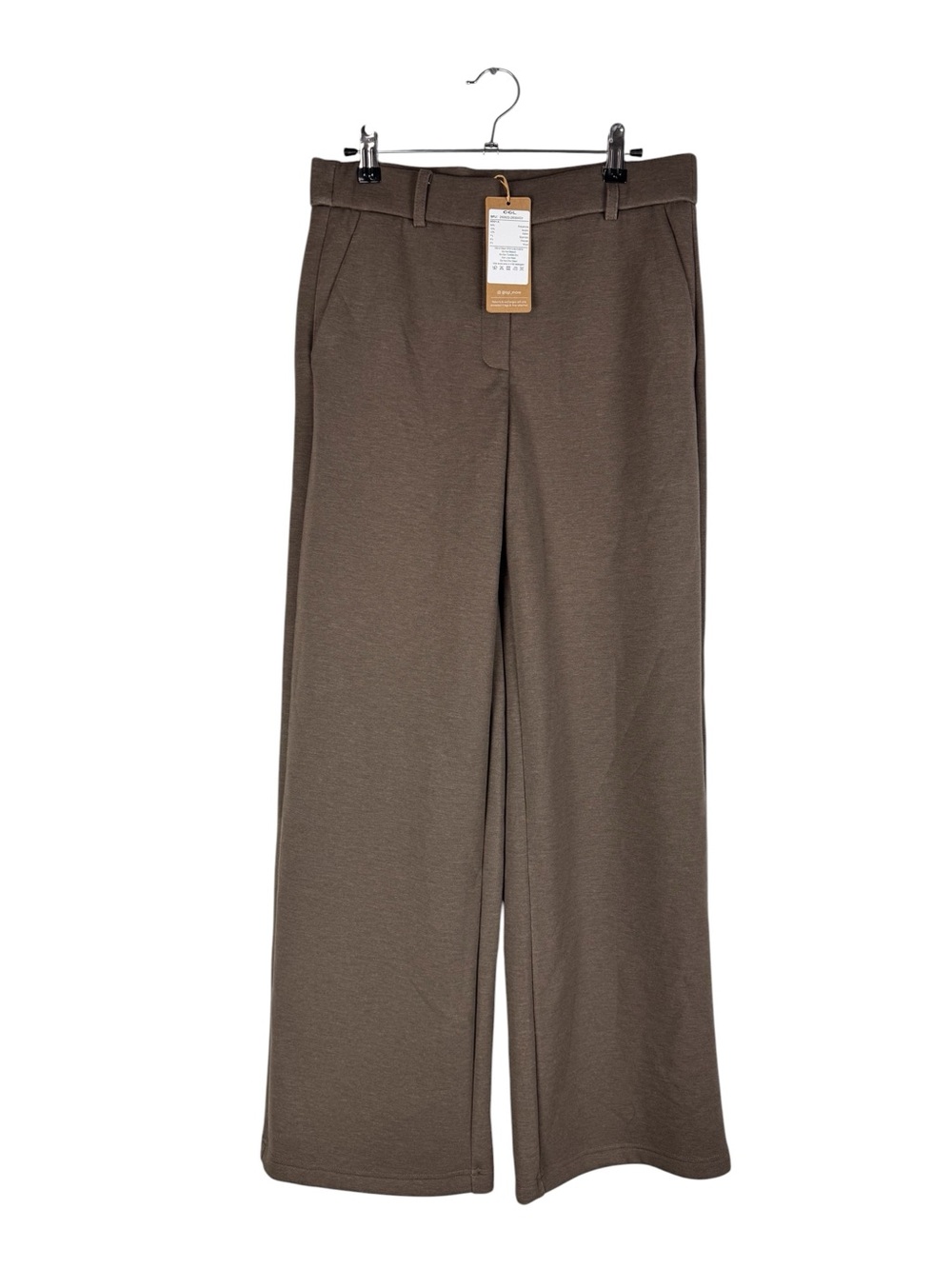 OGL Heather Milk Chocolate Brown MidRise Straight Leg Pull-on Pants with Pockets